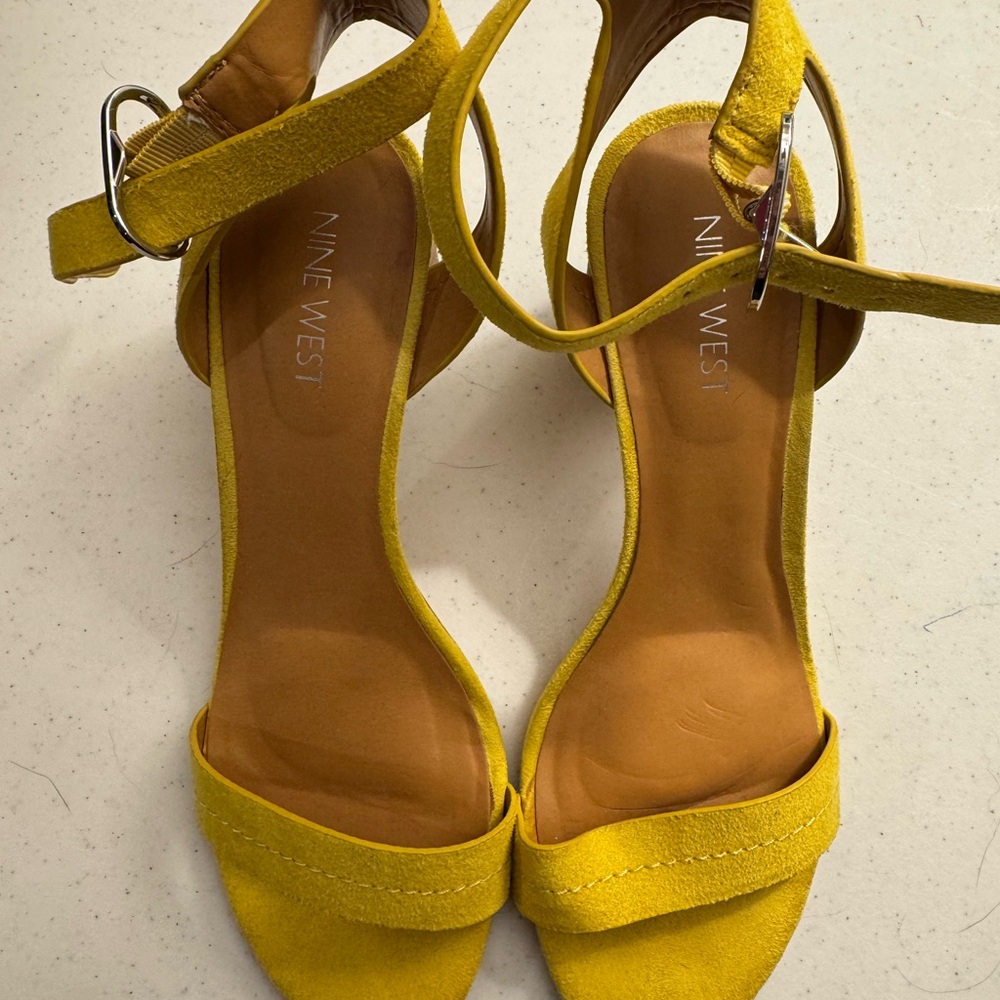 Nine West Mustard Yellow Sandals